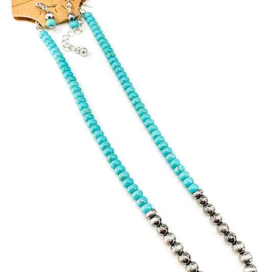 Two Tone Beaded Necklace