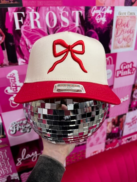 Red Bow Trucker Hat