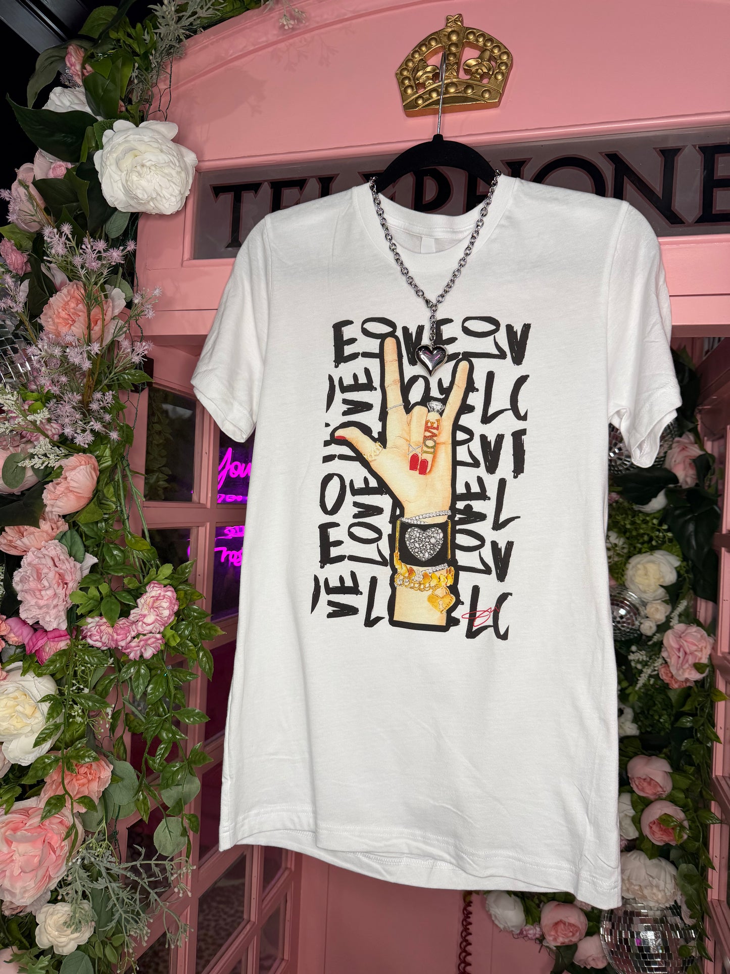 Graffiti Loved Graphic Tee β hand foiled and stamped sublimated Bella Canvas graphic tee from Frost Boutique in Wapakoneta, Ohio