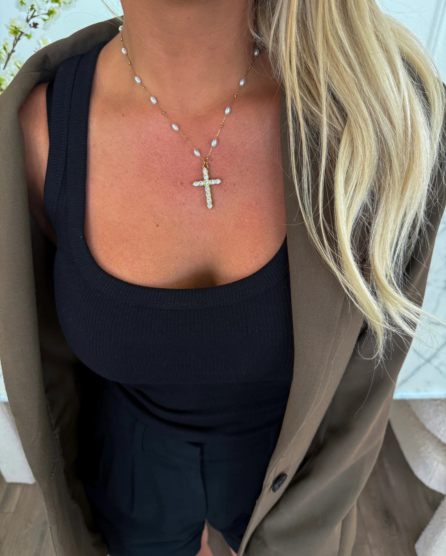 Remi Necklace — 18k gold plated stainless steel 15–17 inch adjustable water-resistant necklace, available at Frost Impressions Boutique in Wapakoneta, Ohio.