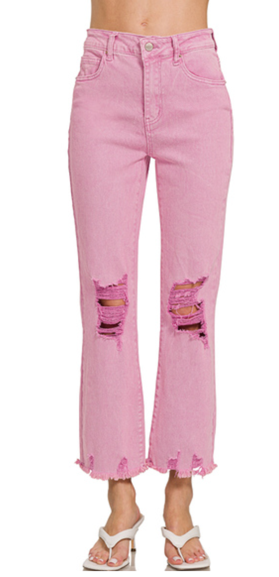 Crush Colored Jeans (Dusty Pink)