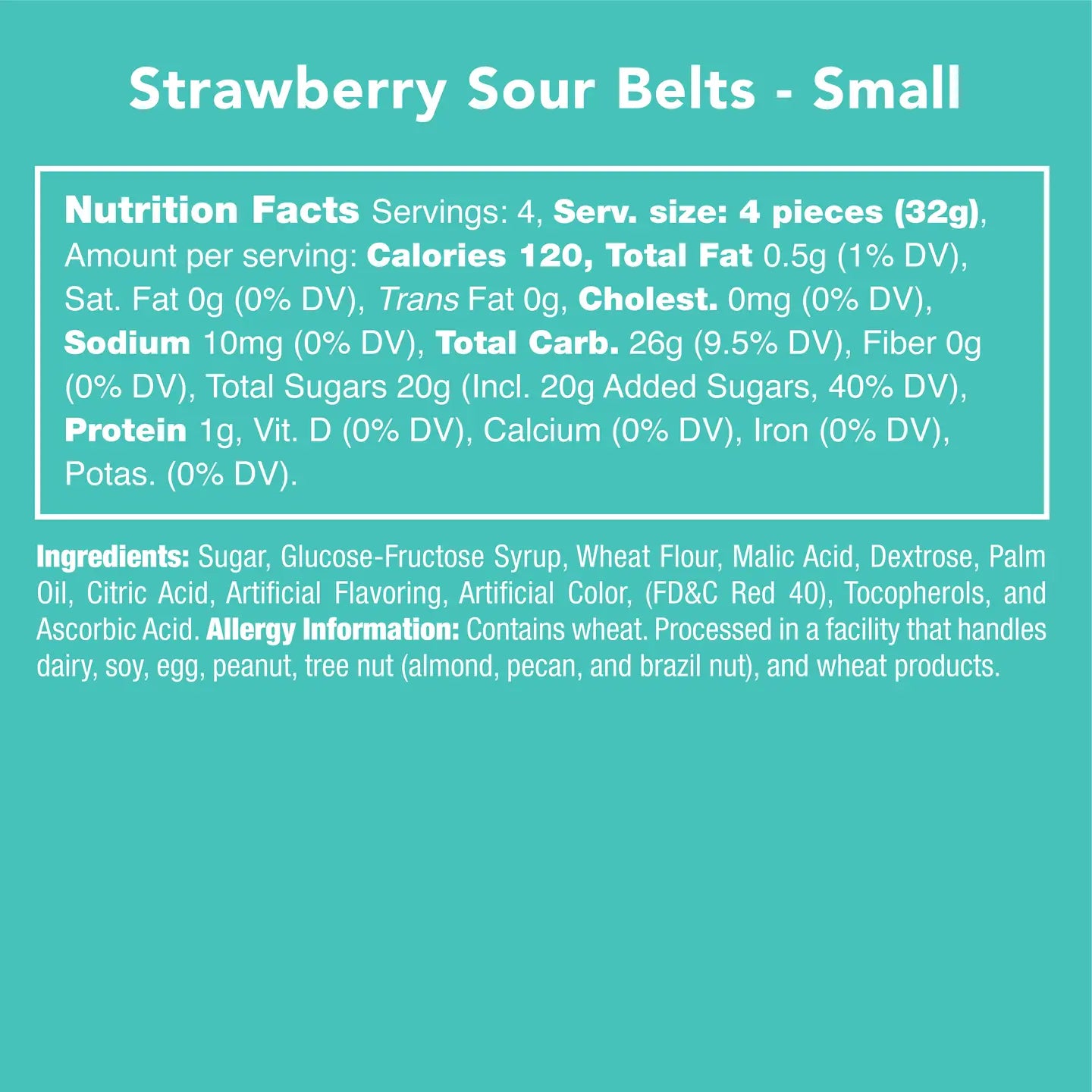 Avery’s Strawberry Sour Belts from Candy Club — sugar-sanded sour strawberry candy belts, available at Sweet Impressions by Avery.