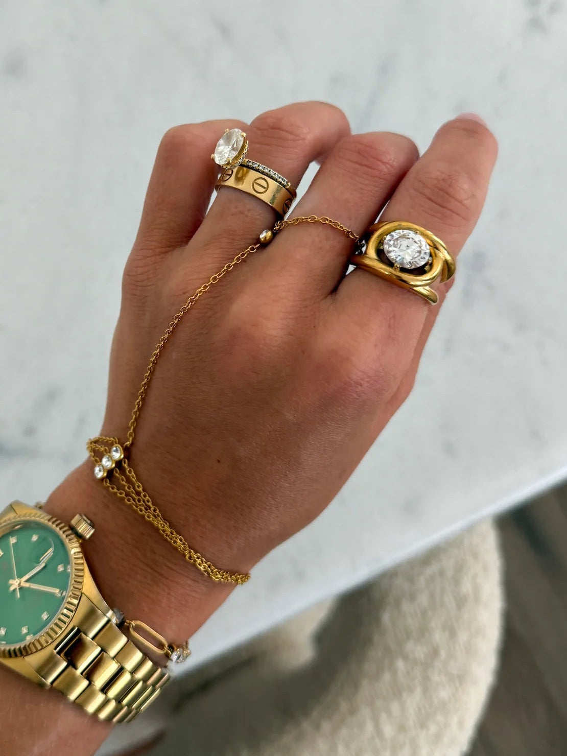 The Dylan Ring β 18k gold plated stainless steel water-resistant ring with lifetime warranty, available at Frost Impressions Boutique in Wapakoneta, Ohio.