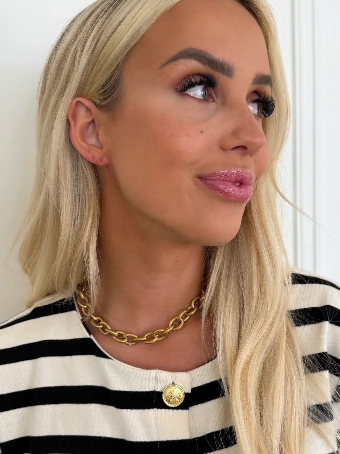 Arden Necklace — water-resistant gold necklace with adjustable length, available at Frost Impressions Boutique in Wapakoneta, Ohio.