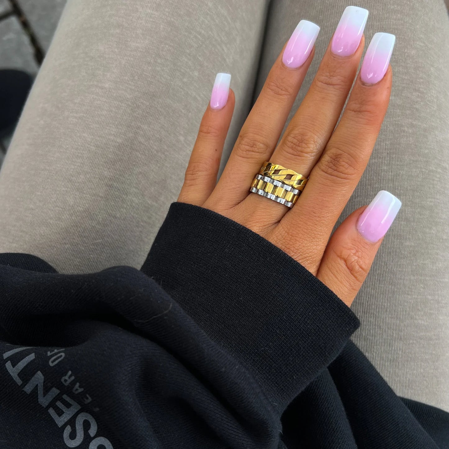 The Brennan Ring — water-resistant gold ring with sleek modern design, available at Frost Impressions Boutique in Wapakoneta, Ohio.