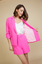 Load image into Gallery viewer, Hot Pink Blazer Short Set
