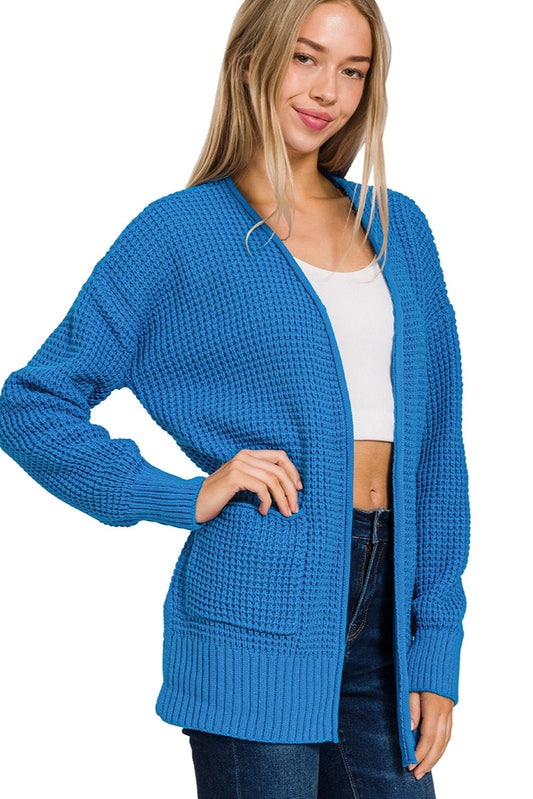 Cobalt Waffle Cardi