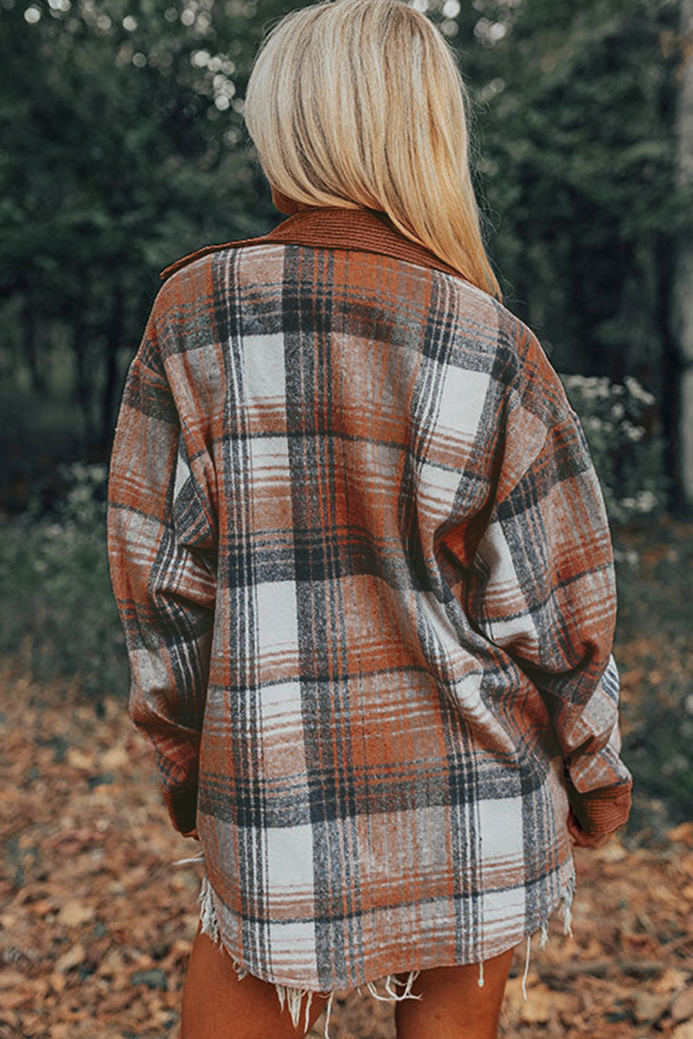 Cinnamon Plaid Shacket