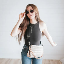 Load image into Gallery viewer, Edgy Nylon Chain Crossbody w/ Pouch (Nude)
