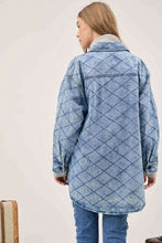 Load image into Gallery viewer, Quilted Shacket (Denim Wash)
