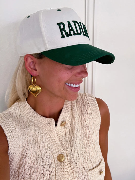 Bubble Heart Earrings (Gold) — 18k gold plated stainless steel water-resistant heart earrings, available at Frost Impressions Boutique in Wapakoneta, Ohio.