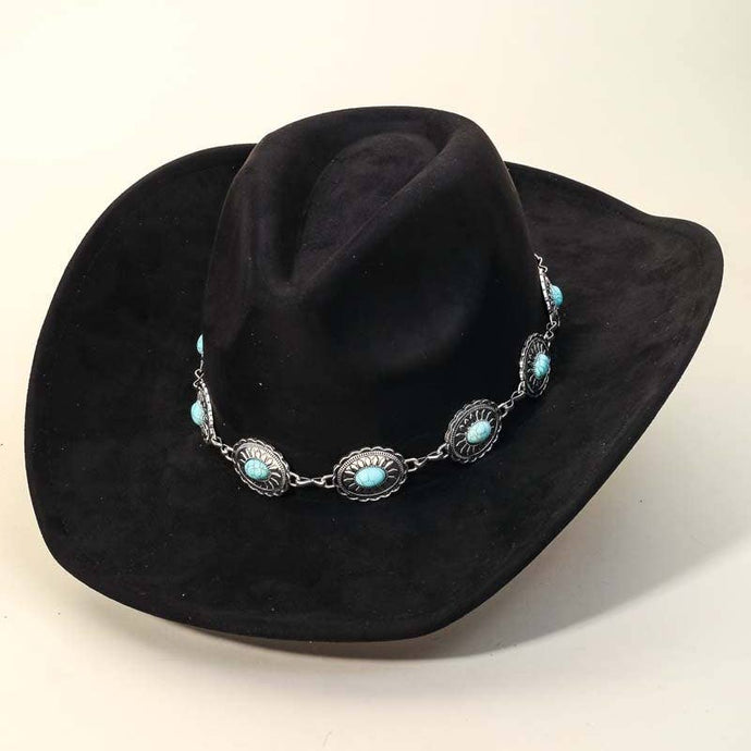 Tennessee Turquoise Hat - Black
