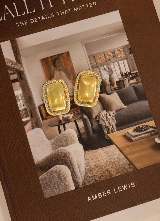 Callista Earrings (Gold) — 18k gold plated stainless steel water-resistant lightweight earrings with lifetime warranty, available at Frost Impressions Boutique in Wapakoneta, Ohio.