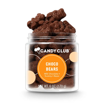 Avery’s Choco Bears from Candy Club — chocolate-covered gummy bears in fruity flavors, available at Sweet Impressions by Avery.