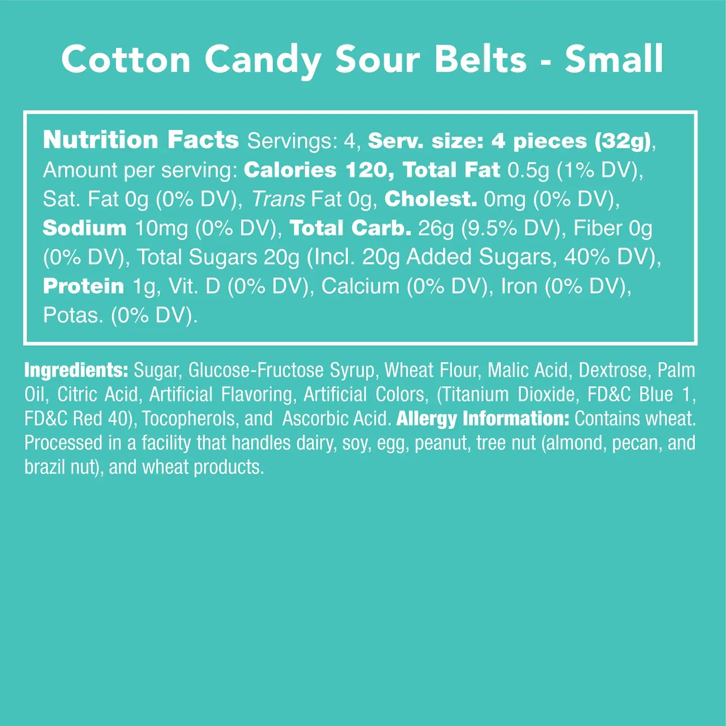 Avery’s Cotton Candy Sour Belts from Candy Club — cotton candy flavored sour candy belts, available at Sweet Impressions by Avery.