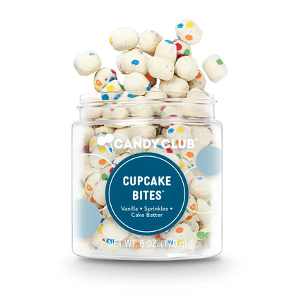 Avery’s Cupcake Bites from Candy Club — mini vanilla cupcake-inspired candy bites with rainbow sprinkles, available at Sweet Impressions by Avery.