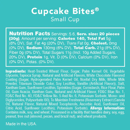 Avery’s Cupcake Bites from Candy Club — mini vanilla cupcake-inspired candy bites with rainbow sprinkles, available at Sweet Impressions by Avery.