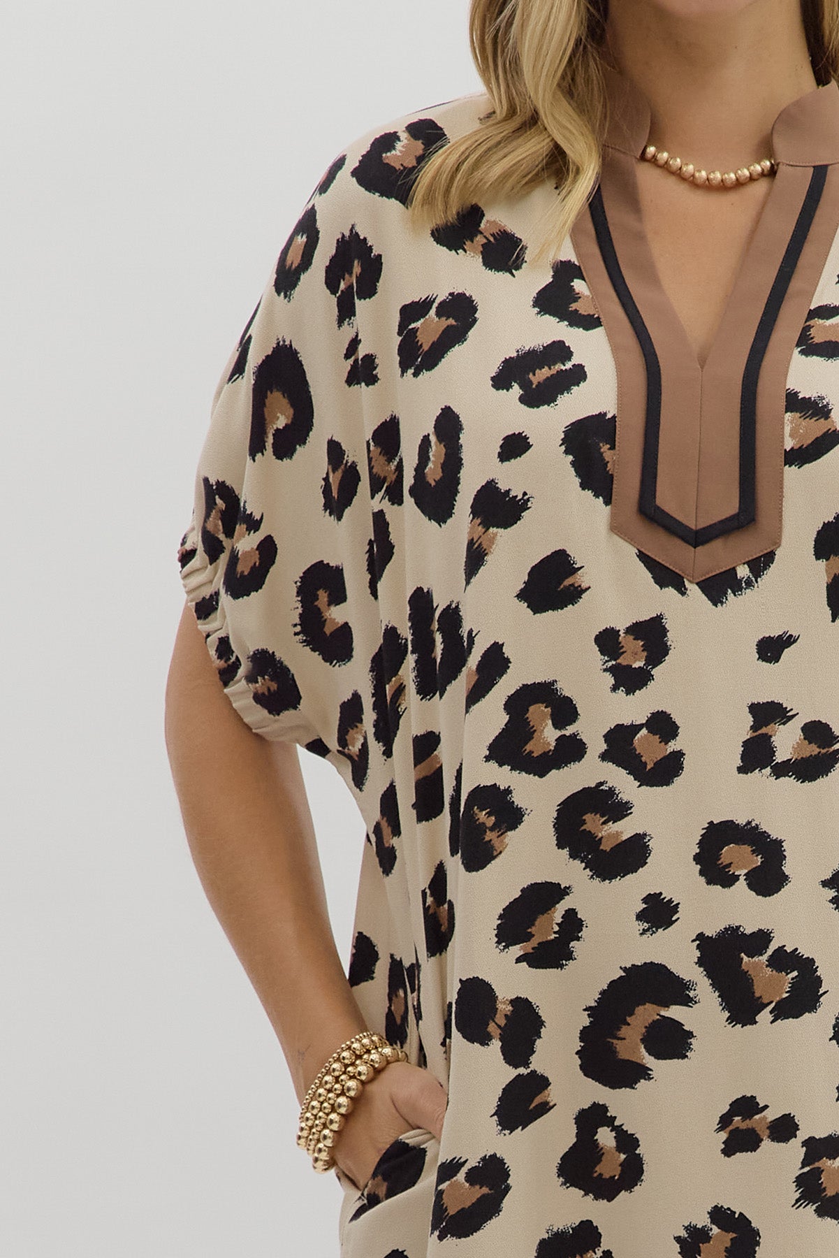 Leopard print mini dress with dolman sleeves — Fearless Dress from Frost Impressions Boutique.