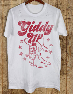 Giddy Up Graphic Frost Tee
