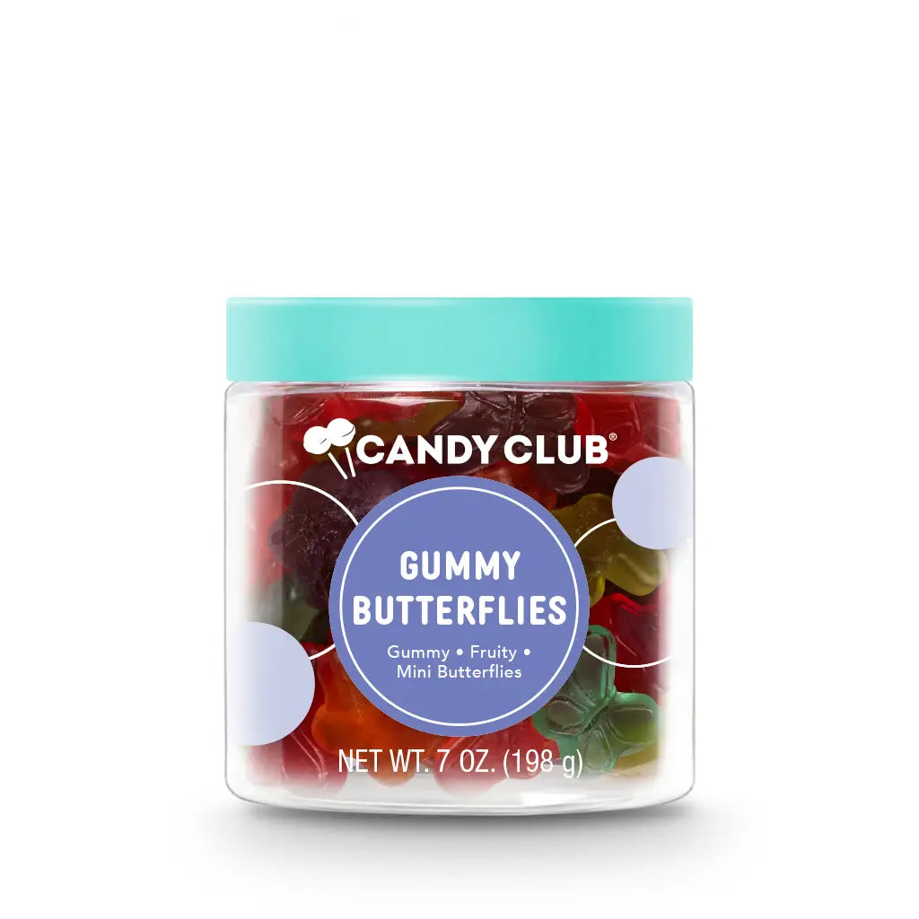 Avery’s Gummy Butterflies from Candy Club — colorful butterfly-shaped fruity gummies, available at Sweet Impressions by Avery.