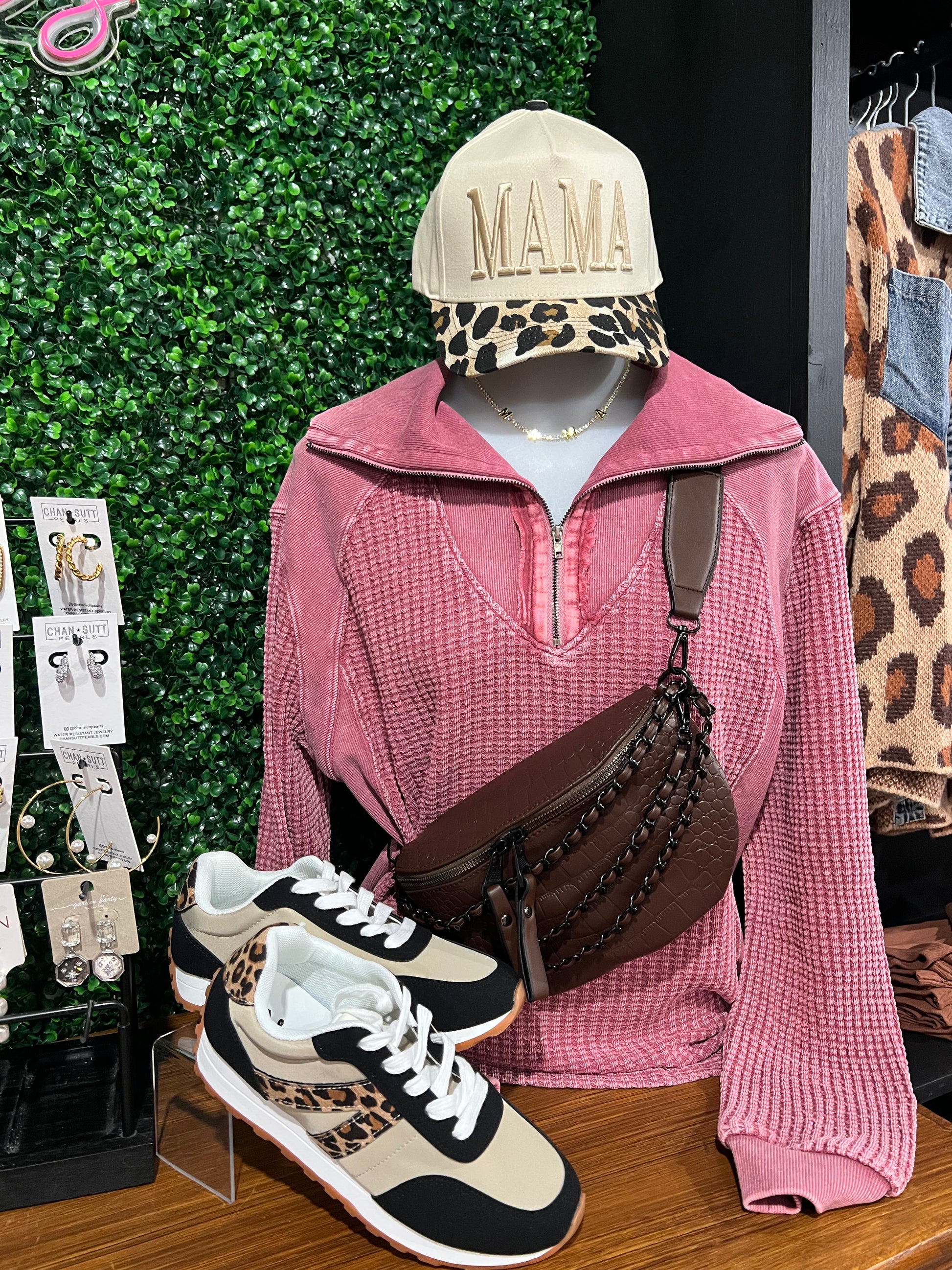 Very G Joel Black Leopard Sneaker — slip-on women’s sneaker with braided buckle detail, frayed edges, and textured beige sole from Frost Impressions Boutique in Wapakoneta, Ohio.