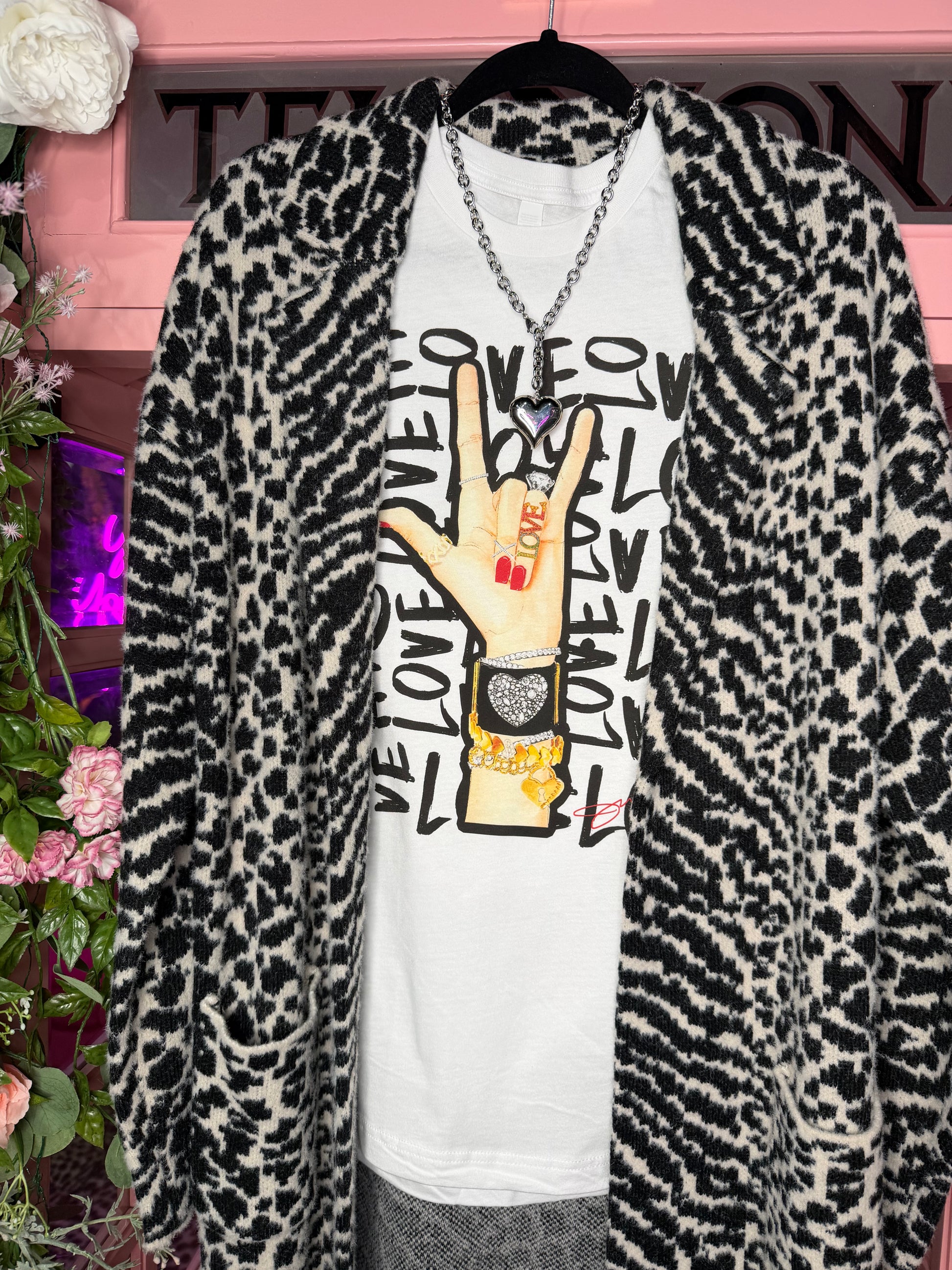 Graffiti Loved Graphic Tee – hand foiled and stamped sublimated Bella Canvas graphic tee from Frost Boutique in Wapakoneta, Ohio