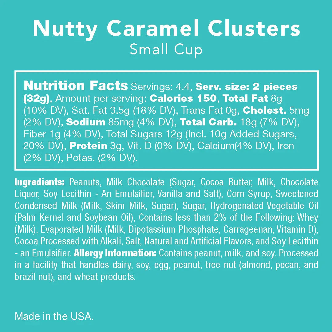 Avery’s Nutty Caramel Clusters from Candy Club — roasted peanuts with creamy caramel coated in milk chocolate, available at Sweet Impressions by Avery.