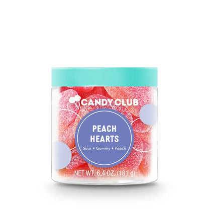 Avery’s Peach Hearts from Candy Club — peach-flavored heart-shaped gummies, available at Sweet Impressions by Avery.