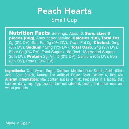 Avery’s Peach Hearts from Candy Club — peach-flavored heart-shaped gummies, available at Sweet Impressions by Avery.