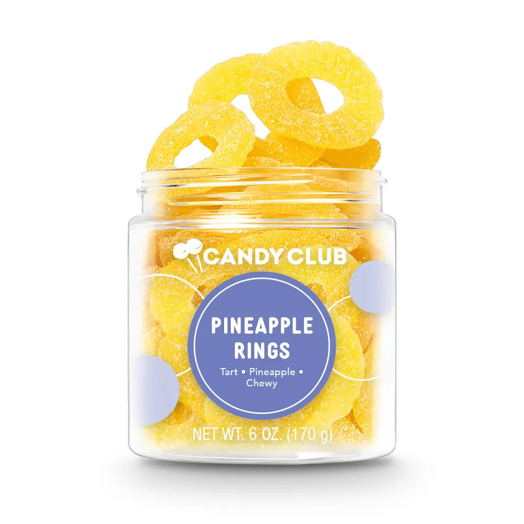 Avery’s Pineapple Rings from Candy Club — pineapple-flavored gummy rings, available at Sweet Impressions by Avery.