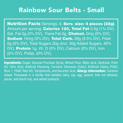 Avery’s Rainbow Sour Belts from Candy Club — colorful sour candy belts coated in tangy sugar, available at Sweet Impressions by Avery.