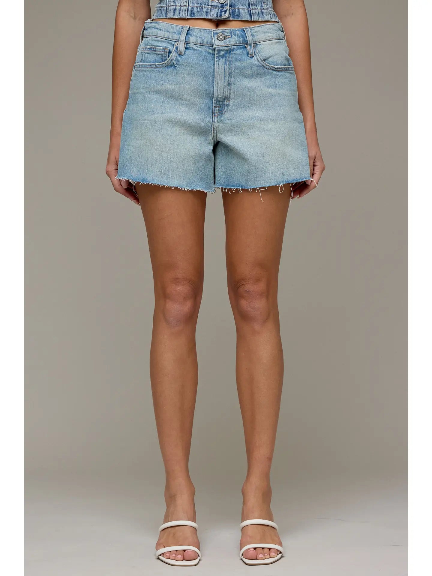 Vintage Raw Hem A-Line Shorts