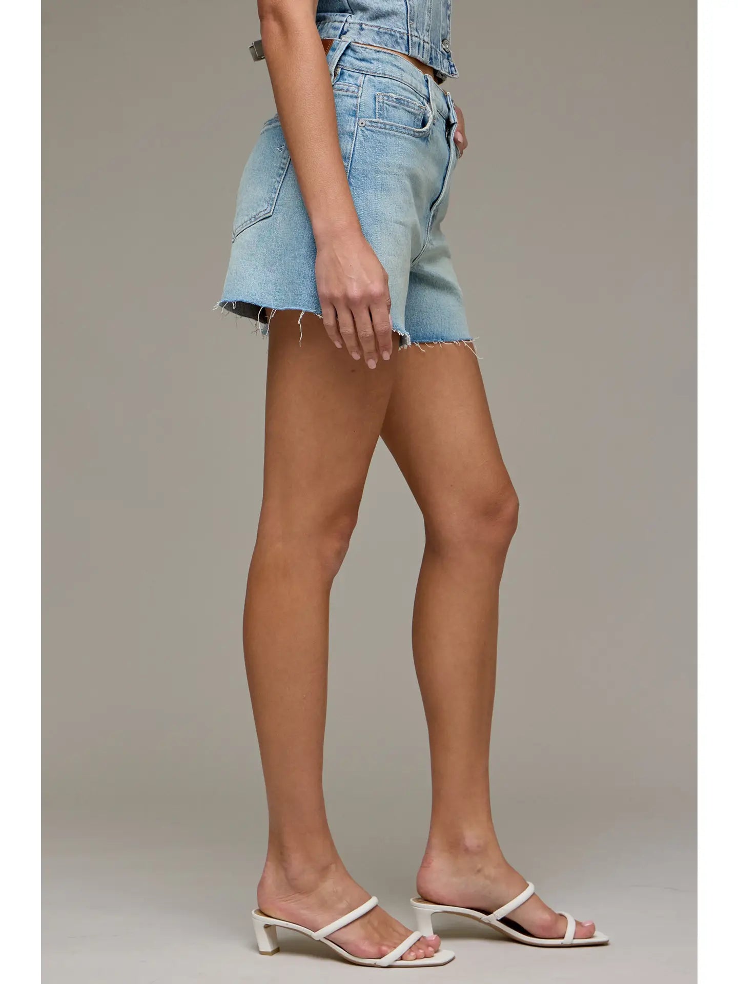 Vintage Raw Hem A-Line Shorts