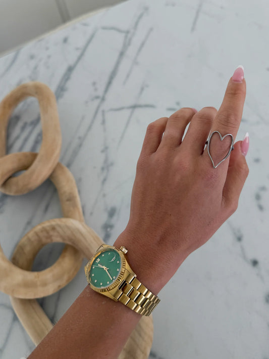 Silver Heart Ring — stainless steel water-resistant heart ring with lifetime warranty, available at Frost Impressions Boutique in Wapakoneta, Ohio.