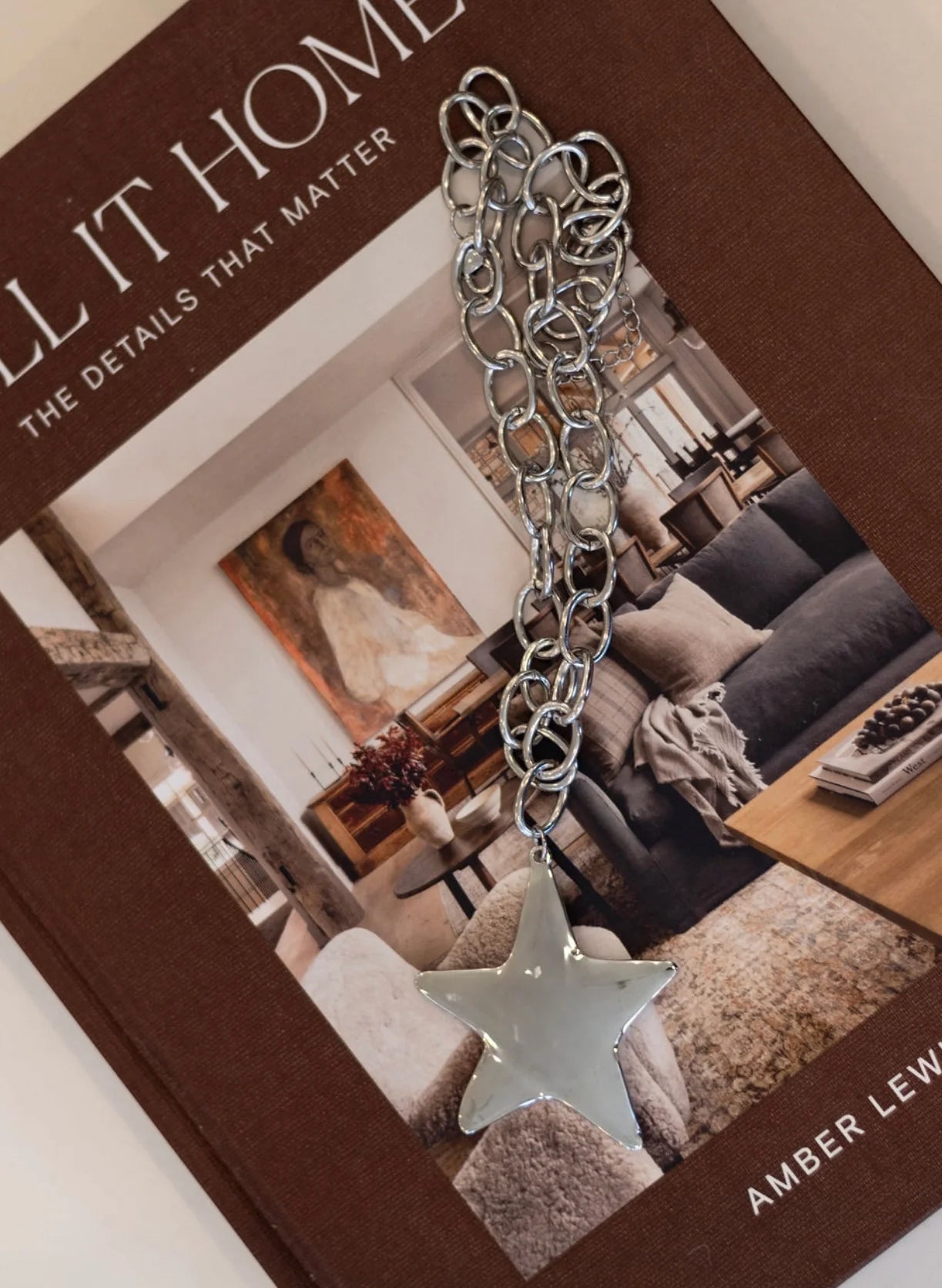 Star Necklace (Silver) — silver stainless steel 16–18 inch adjustable water-resistant necklace with star pendant, available at Frost Impressions Boutique in Wapakoneta, Ohio.