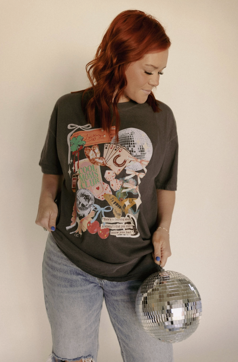 Comfort Colors Lucky Mama graphic tee in soft cotton — Lucky Mama Graphic Tee from Frost Impressions Boutique.