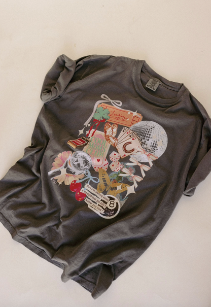 Comfort Colors Lucky Mama graphic tee in soft cotton — Lucky Mama Graphic Tee from Frost Impressions Boutique.