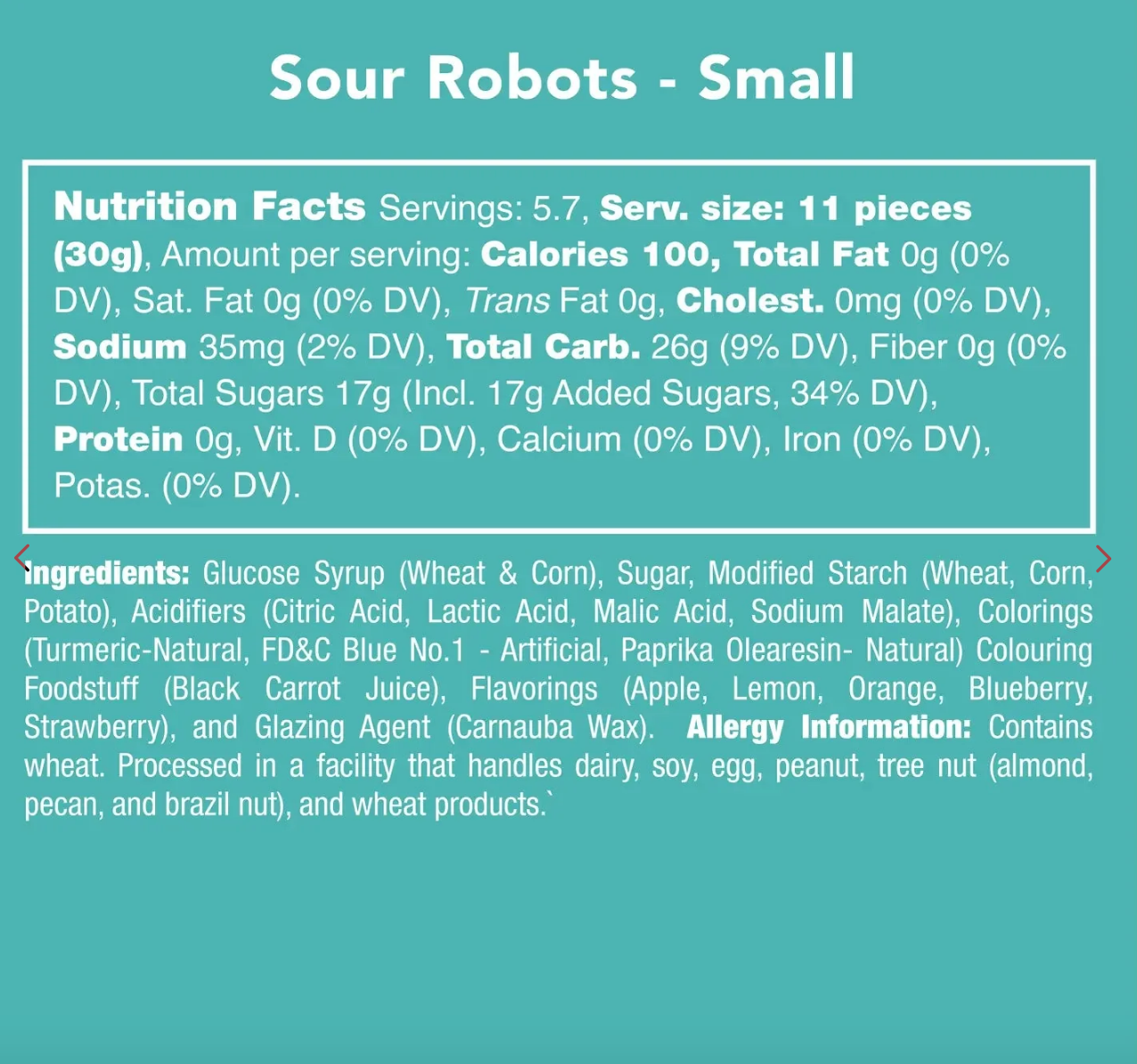 Avery’s Sour Robots from Candy Club — sour gummy robot candies in citrus and berry flavors, available at Sweet Impressions by Avery.