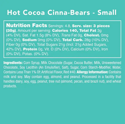 Avery’s Hot Cocoa Cinna-Bears from Candy Club — cinnamon gummy bears coated in milk chocolate, available at Sweet Impressions by Avery.