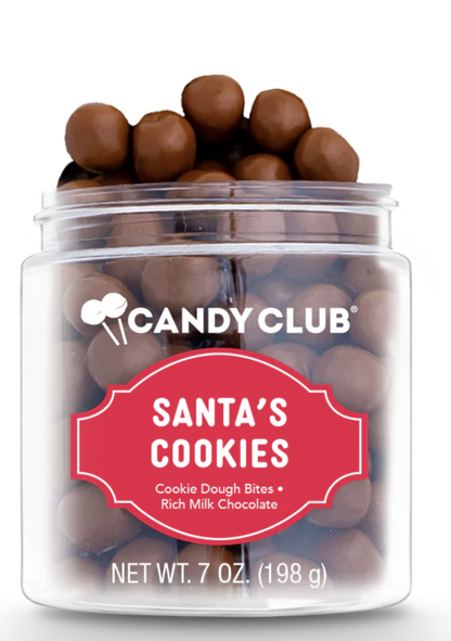 Avery’s Santa Cookies from Candy Club — chocolate-covered cookie dough bites, available at Sweet Impressions by Avery.