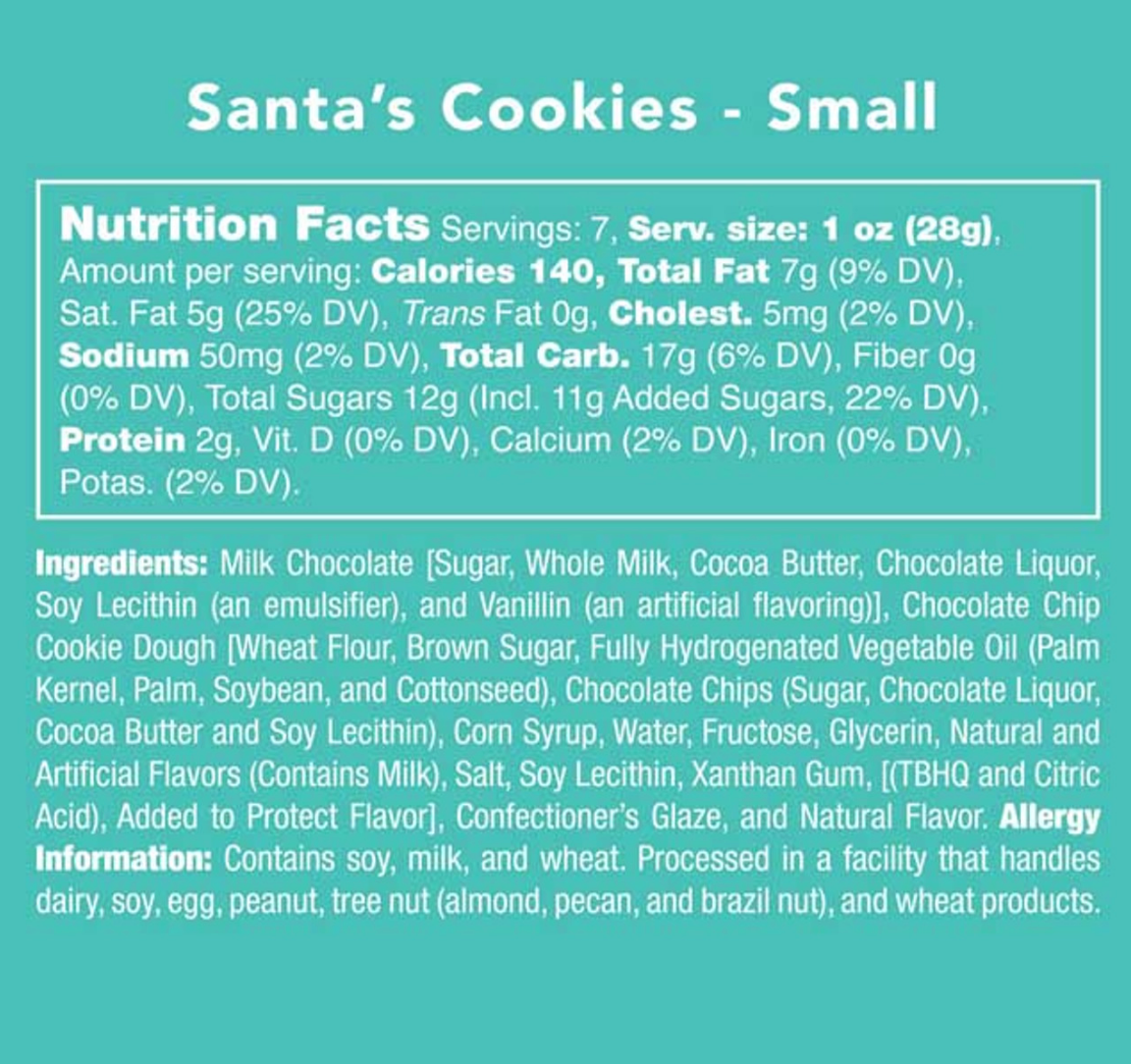 Avery’s Santa Cookies from Candy Club — chocolate-covered cookie dough bites, available at Sweet Impressions by Avery.