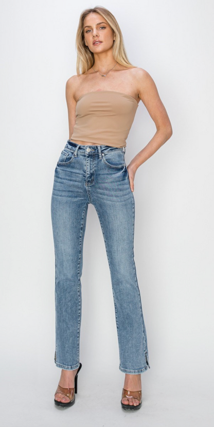 Side Slit Straight Jean