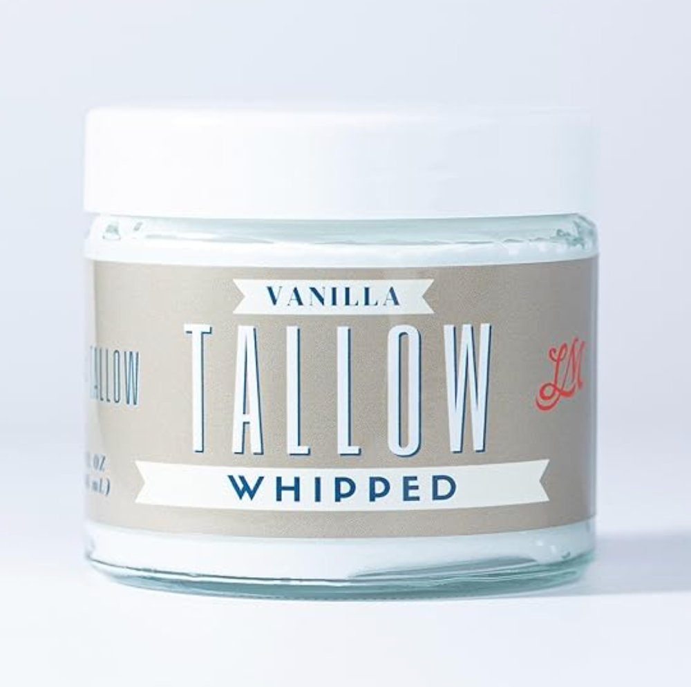 Vanilla Whipped Tallow — 9oz jar of natural whipped beef tallow moisturizer with a light vanilla scent, available at Frost Impressions Boutique in Wapakoneta, Ohio.