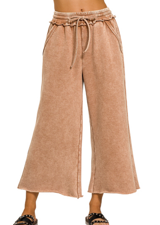 Frost Favorite Palazzo Sweatpants - Light Brown