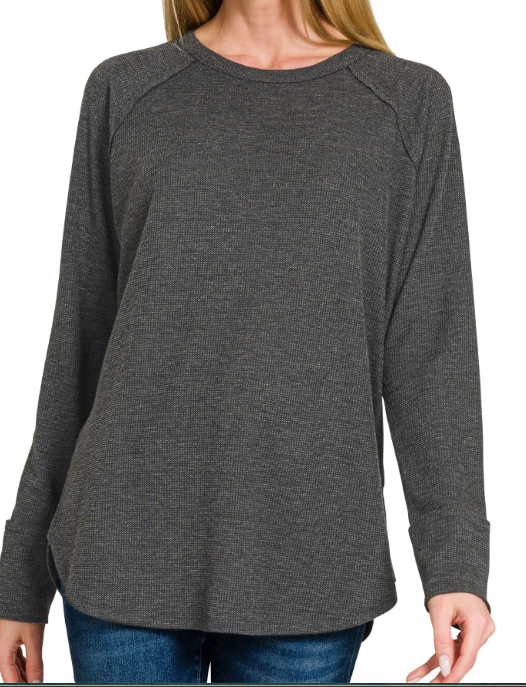 Back To Basics Waffle Knit Long Sleeve