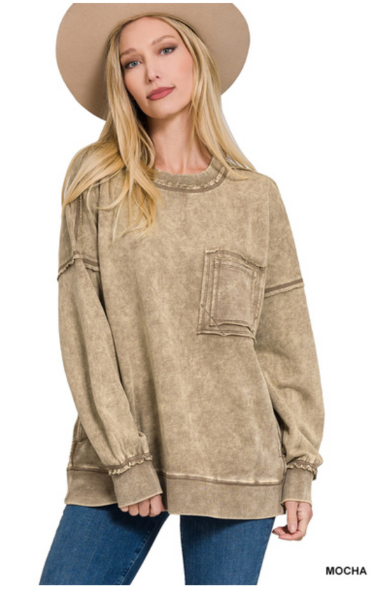 Annie Acid Wash Pullover