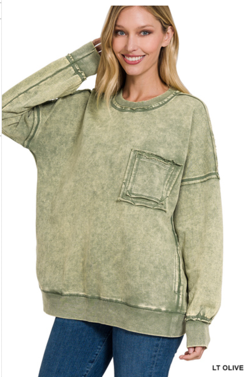 Annie Acid Wash Pullover