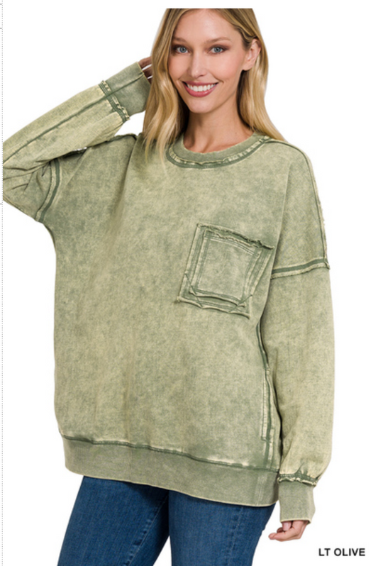 Annie Acid Wash Pullover