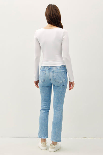 Off white square neck long sleeve knit top — Soft Square Long Sleeve Top (Off White) from Frost Impressions Boutique.