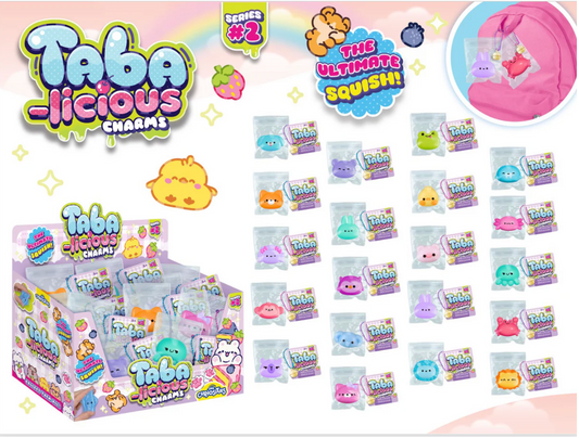 Small collectible squishy charm toys in assorted styles, pocket-sized sensory toys sold individually